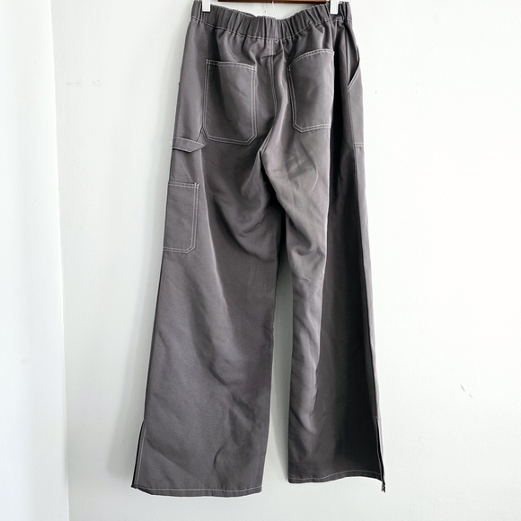 Beige Botany Gray Casual Contrast Carpenter Pants M NWT - Picture 3 of 3